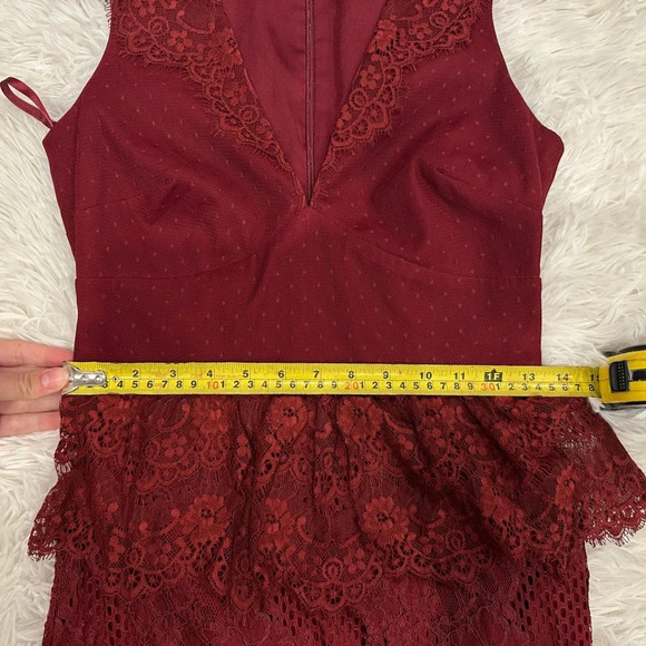 Gianni Bini Melissa Lace Ruffle Midi Dress| Size 2 - Picture 6 of 6